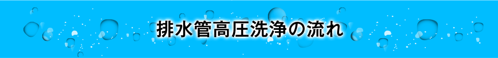 排水管高圧洗浄の流れ